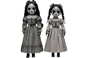 Rachlicy Halloween-gårdsstolpar, 2D, halloween-dekorationer för utomhusbruk, 2 st skräckdockor, gårdsskyltar, gotiska läskiga dockor, trädgårdsdekor