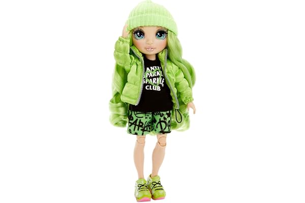 RAINBOW HIGH Poupée Mannequin. Jade Hunter. Poupée thème Vert avec des Tenues de Luxe, des Accessoires et Un Socle de poupée Série 1. Cadeau Parfait pour Les Enfants de 6 Ans et Plus