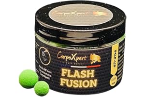 CarpeXpert - Pop-up Verte - Bouillette Flottante - 12/15mm - à associer aux attractants Bait Smoke, Le Dip ou Le Spray - 50g - Appât de pêche à la Carpe, amorce