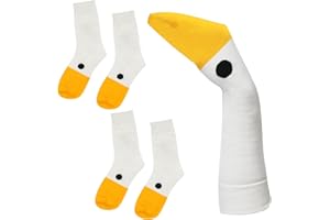 DAJISI 2 Pairs Unisex Goose Socks, Funny Goose Head Socks, Funny Novelty Goose Sock Puppets Casual Cotton Socks for Men Women Boys Girls Costume Party