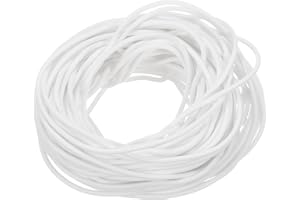 QUARKZMAN Taśma uszczelniająca z pianki silikonowej, średnica 1,5 mm, długość 12 m, taśma uszczelniająca z gumy piankowej, okrągły gumowy sznurek, masywny, do maszyn i przemysłu, biały