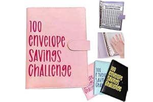 UNIGUARDIAN 100 Envelope Challenge Binder, Easy And Fun Way to Save €5,050, Savings Challenges Binder, Savings Challenges Book with Envelopes,orange