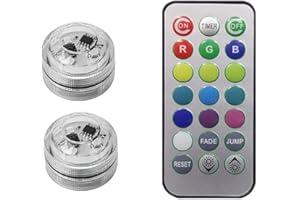 Ailan Drahtlose selbstklebende LED Auto Innenbeleuchtung, Fernbedienung, Dach, bunte Nachtlichter, Lampe, Aquarium, Party Dekoration, 2 Lichter