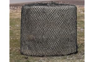 Aces Equine ROUND BALE HAY NET HAYLAGE 10 * 10 FEET 120" INCH XXXL SIZE SLOW FEEDER SMALL HOLES AND 2.5" INCH MESH