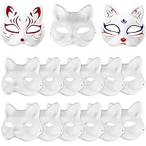 Set Maschere Gatto Fai Da Te - 6 Pezzi Con Pelli, Retine E Pietre Per Halloween E Cosplay - Foto 3