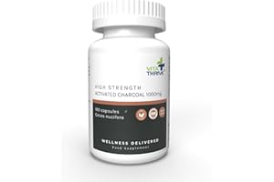VITA THRIVE VitaThrive® High Strength Activated Charcoal (Cocos Nucifera) 1000mg– 180 Capsules