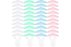 Vesaneae 20 Paar Silikon Dauerwelle Pad mit Y Form Wimpernbürste,Silicon Pad Curler,Wiederverwendbare DIY Wimpern Lifting Pads,5 Größen S/M/M1/M2/L