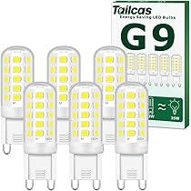 KINGCOO Pack De 6 G9 Led Ampoules,Base En Céramique,7W (Equivalent 60W