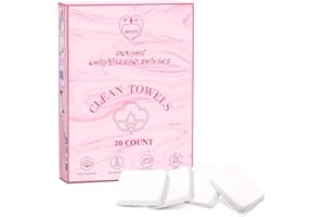 FCaeon Grandes Serviettes Comprimées, Serviette Jetable pour le Visage Douces, Épaisses Compressed Towels,Mini Mouchoirs Coton pour Voyage,Peaux Sensibles,Soins,Salon de Beauté,Maison(Rose 20 Unité)