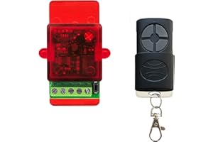KOOMANDO Kit de apertura automática con mando a distancia para abrir puertas con cerradura eléctrica, de 12 a 24 V aprox - (se conecta directamente al botón de apertura sin necesidad de alimentación externa)