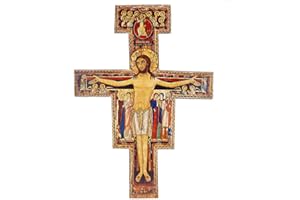 Holyart Crucifijo de Madera San Damian Diferentes tamaños, 14 cm (5.51 Inc.)