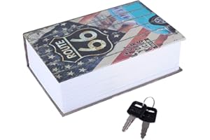 HAOFY Créatif Dictionnaire Livre Coffre-fort, Coffre-fort de Rangement Secret Caché en Forme de Livre avec Serrure à Combinaison, Cachette Secrète pour l'argent, Bijoux, Livre et Passeport (Rêve américain)