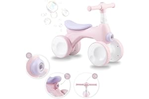 Momi Unisex – Babys TOBIS Lauf-Vierrad mit Hupe, Rosa