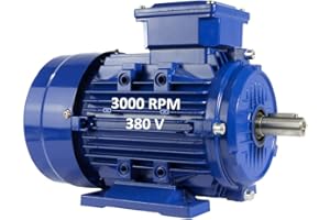 Alren Moteur électrique triphasé 4 kW / 5,5 CV 220 / 380 V 3000 tr/min B3 (Pieds) Taille 112 M - Axe 28 mm