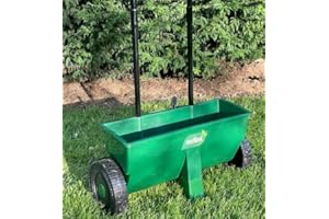 Boston Seeds Easy Spreader - Grass Seed Spreader for Small Gardens & Lawn Patches.Handheld with Variable Settings for Grass Seed, Fertiliser or Granular Salt.