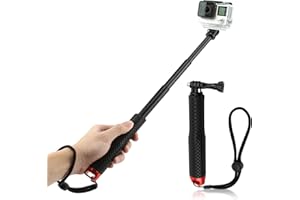 AYHYHLJZJ Perche Etanche pour GoPro, 19in / 49cm Perche à Selfie Télescopique Perche Selfie, Etanche sous Marine pour GoPro Hero 13/12/11/10/9/8, pour DJI Osmo Action 5 Pro/4/3, AKASO, pour Insta360 Ace Pro
