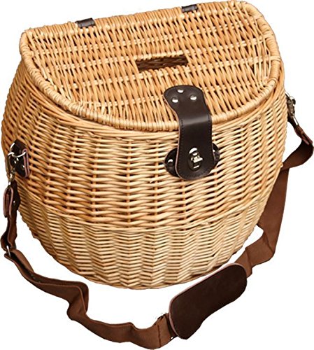 Wicker Willow Fishing Creel (lge) - canvas shoulder strap