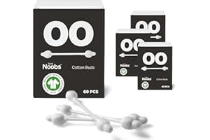 Baby Ear Buds by Love Noobs, 240 Pieces, 100% Organic Cotton Buds for Babies, Cotton Pads, Ear Cleaner for Babies, Q Tips Cotton Buds, Safety Ear Buds for Entire Household