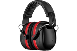 YANKUIRUI Gehörschutz SNR 34dB, Verstellbares Lärmschutz Kopfhörer mit Verdickter Geräuschdämpfender Schaumstoff für Mähen, Konstruktion & Holzarbeiten Passt für Erwachsene/Kinder