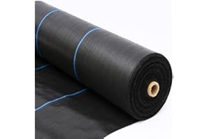 Wohohoho 3.3ft x 33ft Heavy Duty Landscape Weed Control Fabric, 1m x 10m Garden Weed Suppressant Membrane for Patios, Flower Beds, Pond