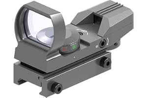 ‎FEYACHI Feyachi Red Dot Visier Red Green Leuchtpunktvisier Reflex Sight mit einstellbares taktisch Rot und Grün Fadenkreuz Zielfernrohr Reflexvisier kompatibel mit 20mm/22mm Picatinny