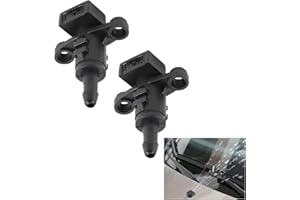 ELKFLEE 2Pcs Windshield Washer Nozzles for Kia Ceed & Pro Ceed 2nd Generation 2012-2018 Front Wiper Washer Jet Pair Replacement 986303X000 Compatible with Kia Rio 2011-2016, Black (for Kia Ceed)