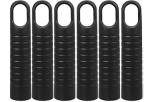 Healeved Ensemble 6 Pièces Embouts De Poignée De Vadrouille 25 Mm Manche Ergonomique pour Balai Pelle Et Serpillière Accessoires De Nettoyage Ménager Noir