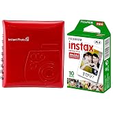 Instax Fuji 7-8-9-25-70-90 i&ccedil;in 10'lu film+64 'l&uuml;k Alb&uuml;m (Kırmızı)