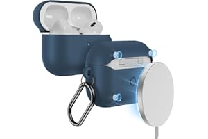 ESR Etui do AirPods Pro 2 (2023/2022/2019) z HaloLock, kompatybilne z AirPods Pro 2./1. generacji (kabel USB-C/Lightn), obsługuje ładowanie magnetyczne, widoczna lampka statusu, niebieskie