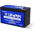 Batterie Lithium LiFePO4 12V 8Ah ECO-WORTHY - Pour Camping-car, Panneaux Solaires - 3000 Cycles - 1.05kg