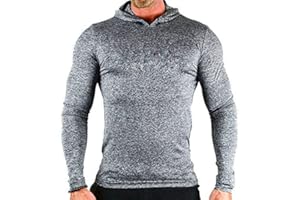 MUSCLE ALIVE Hommes Bodybuilding Sweats à Capuche Gym T-Shirts de Sport Hoodies