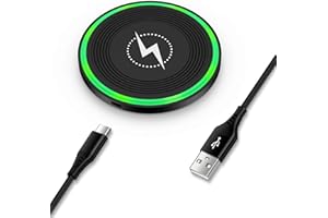 AILKIN Fast Wireless Charger Samsung Induktive Ladestation für Samsung Galaxy S25 Ultra/S24 FE/S23/S22/S21/S20, 15W Schnelles Kabelloses Ladegerät Handy Ladestation für Google Pixel 10 Pro/10/9 Pro/9a/9/8/7