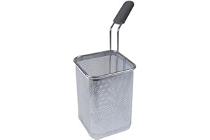 Seno & Seno, Panier de 1/6 pour cuiseur à pâtes universel, acier inoxydable 14 x 14 x 20 cm, avec poignées pliantes isolées, résistant à la corrosion, facile à nettoyer et passe au lave-vaisselle.