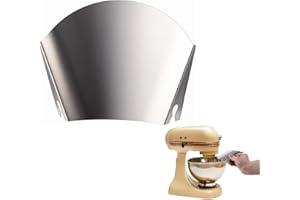 Lyreh Escudo Vertedor Batidora Compatible con Kitchenaid Recipiente para Mezclar de Acero Inoxidable, Tolva Vertedor Batidora de Acero Inoxidable Accesorio Batidora Buen Ayudante de Cocina