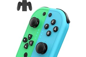 Shiptree Manette Switch Sans Fil, L/R Manette de Switch Contrôleur Compatible avec Switch/OLED/Lite Manette avec Double moteur à Détection de mouvement, Ergonomique, avec un support