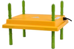 heninhill Wärmeplatte für Küken 25x30cm Heizplatte Wärmelampe Höhenverstellbar für Hühner Enten Geflügel Aufzucht (Gelb)