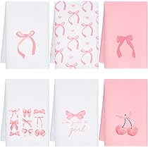 SPBL&L Cherry Print Towels - Set Of 2 Pink Kitchen & Bath Towels