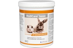 Alfavet RodiCare Basic, granulés aux Herbes, Riches en Fibres brutes, complément Alimentaire pour cochons d'Inde et Lapins, boîte de 1000 g
