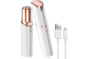 Giazee Facial Hair Remover for Women, Rechargeable Electric Face Shaver, 3D Floating Blade, USB Charging, Painless Hair Removal with Built-in LED Light for Upper Lip, Chin, & Peach Fuzz