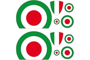 GamesMonkey Adesivi Stickers Vespa Kit Piaggio Vespa Bandiere Italia Vinile HD ET2 ET4 PX