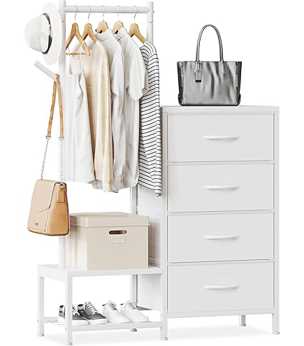 UnbYuro Grande Commode 2 En 1 Avec étagère Suspendu, Commode