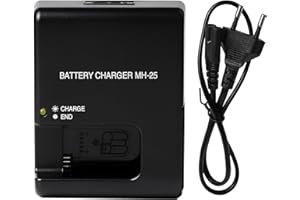 Fuworance MH-25 8,4 V 1,2 A Fotocamera Caricabatterie EN-EL15/EL15a/15b Compatibile con Nikon Z5 Z6 Z6II Z7 Z7II D850 D780 D750 D610 D600 D500 D7500 D810A D810A 7000 cm Caricabatterie rapido