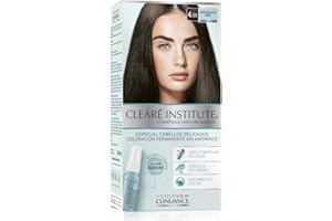 CLEARÉ INSTITUTE Cleare Institute Colour Clinuance | Coloración Permanente Sin Amoniaco para Cabellos Delicados | 100% Cobertura de Canas |Con Sérum Capilar | Apto Método Curly | 4.01 Chocolate Frío | 170ml