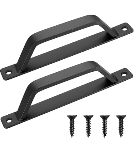 2 Stück Schiebetür Griffe Schwarz - Vintage Gusseisen Look Für Türen & Möbel