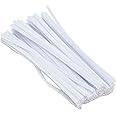arkCRAFT Pipe Cleaners in assorted sizes and colours (150mm x 4mm, 100 x White)