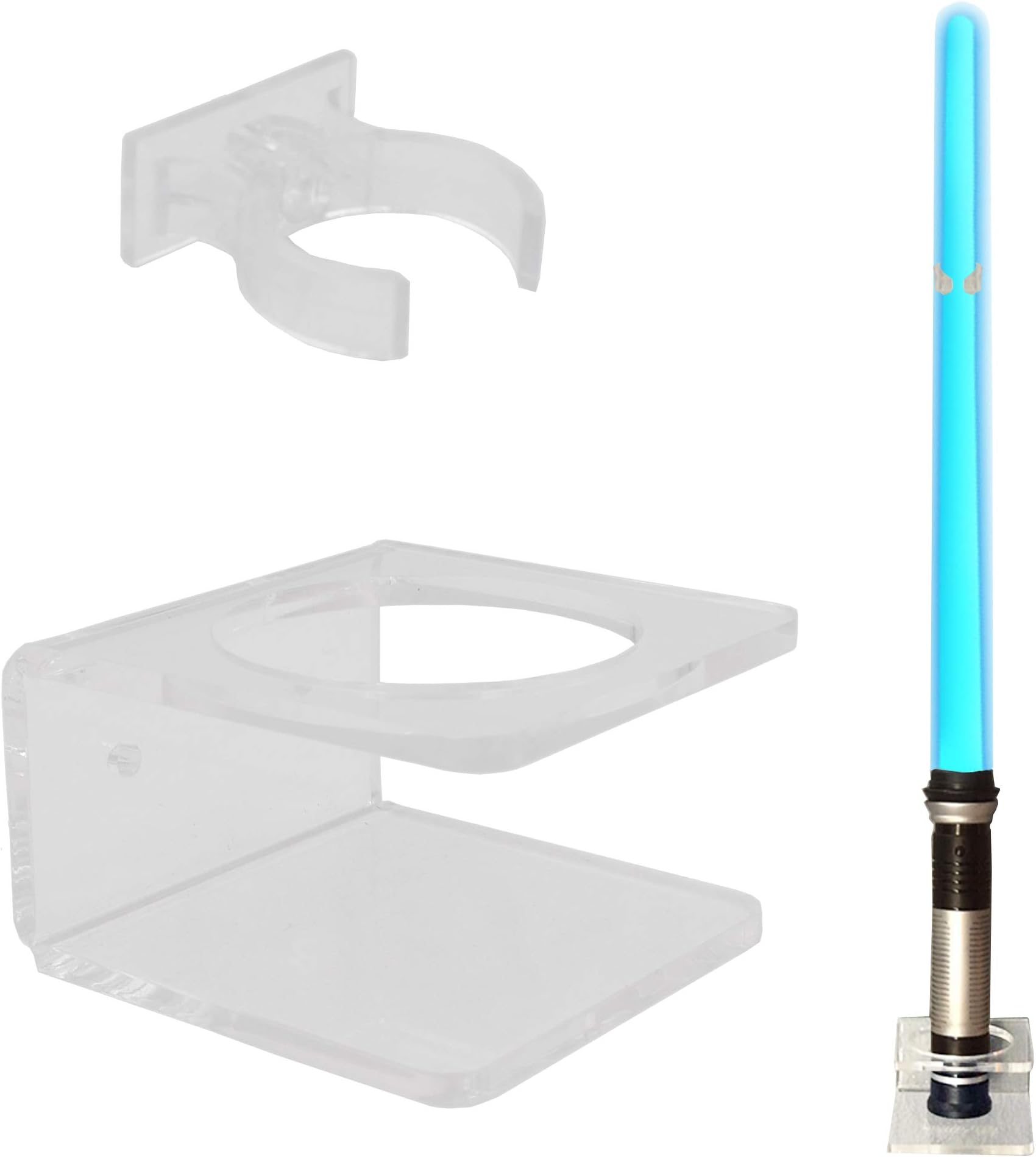 YYST Clear Light Saber Wall Mount Wall Rack Wall Holder - Hardware Included.