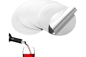 BEEJUNE 20 Stück Wein Ausgießer, Weinausgießer Plättchen, Weinausgiesser Plättchen, Einschenkhilfe, Wein Einschenkhilfe Tropffre, Für Weinflaschen Party Geburtstag Hochzeit