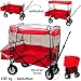 Produktbild alles-meine.de GmbH Bollerwagen / Leiterwagen - abnehmbares Dach & Regenschutz - 100 kg belastbar ! ___ faltbar & klappbar - ROT - incl. Tasche - wasserfest & Wetterfest - Plane ..