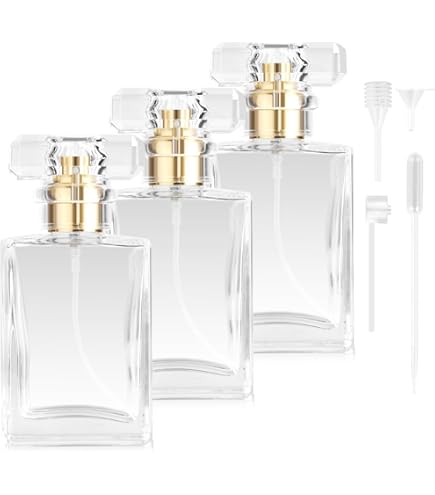 BLMHTWO 2 stuks parfumverstuivers, glazen parfumflesjes, leeg, 30 ml, transparant, navulbaar, voor thuis, op reis, kantoor
