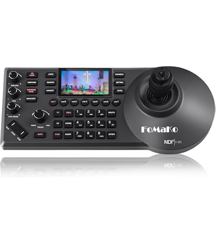 Pack 2 Caméras PTZ NDI HX3 + 1 Contrôleur – Zoom 20x, Suivi Automatique IA, 1080P 60 Ips, PoE